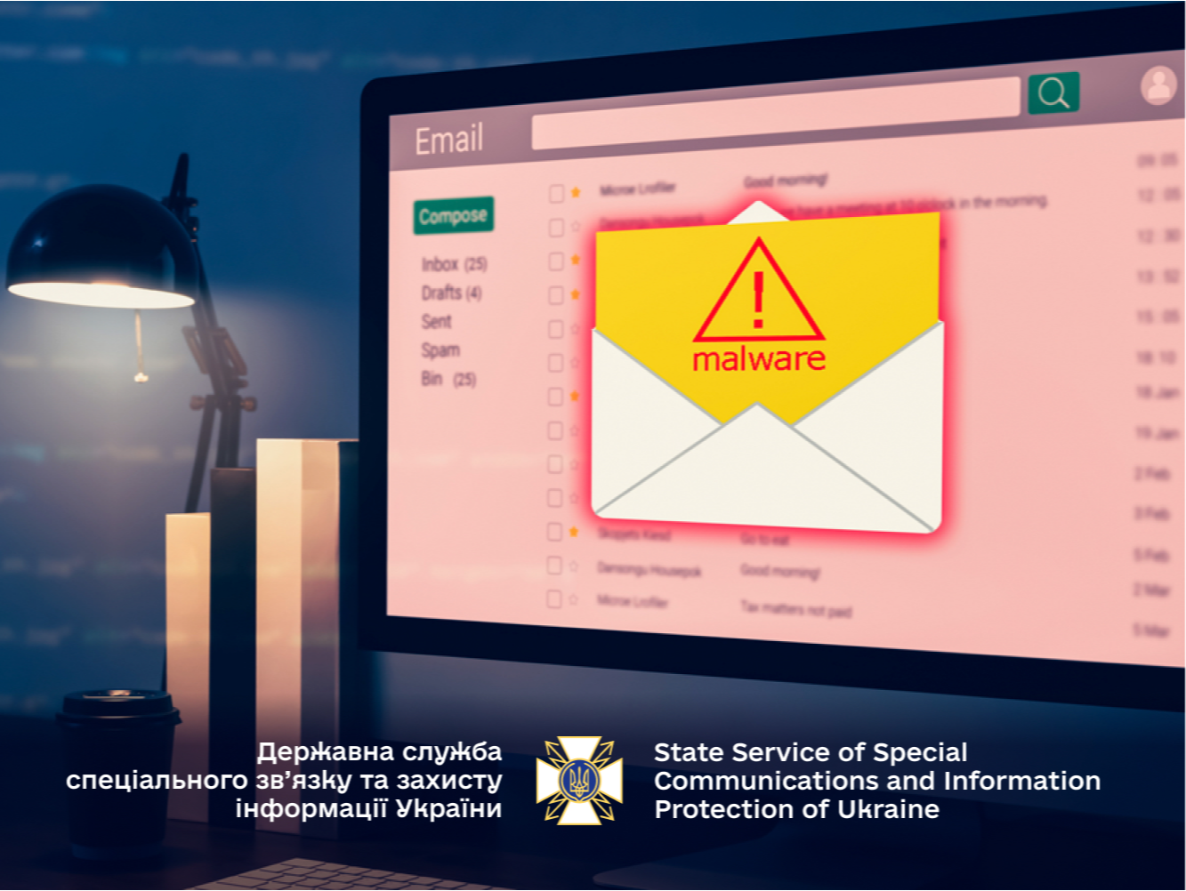 Для здійснення фішингових атак шахраї використовують атрибути підрозділів «Держспецзв’язку»